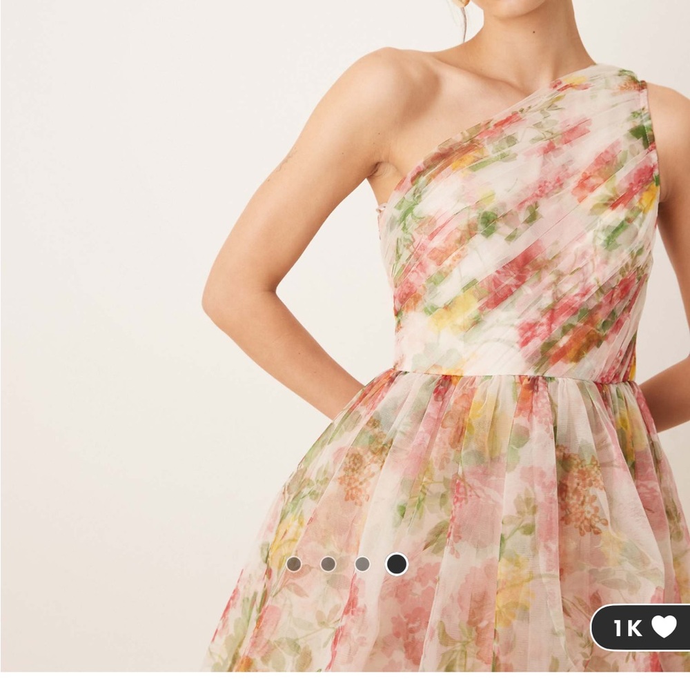 Floral One-Shoulder Dress